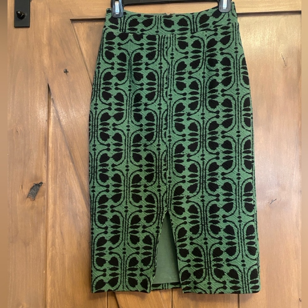 Maeve patterned midi skirt